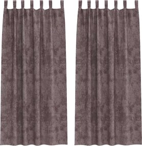 vidaXL Cortine din catifea cu perdele 2 pcs Maro 260 x 140 cm Catifea