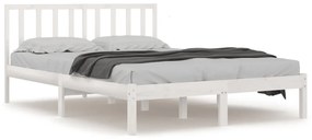 3105092 vidaXL Cadru de pat, alb, 200x200 cm, lemn masiv de pin