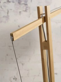 Lampadar eco din bambus Montblanc 4723 natur/ gri deschis