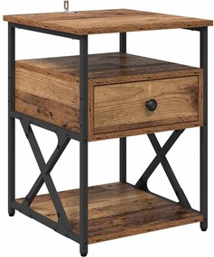 vidaXL Dulap de noapte Lemn vechi 40 x 42 x 55 cm Lemn compozit