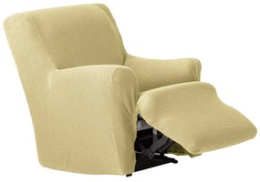 Husa fotoliu cu recliner elastica bi-stretch, Cora, bej C/1