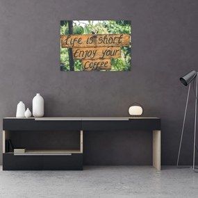 Tablou pe sticlă cu vești (70x50 cm)