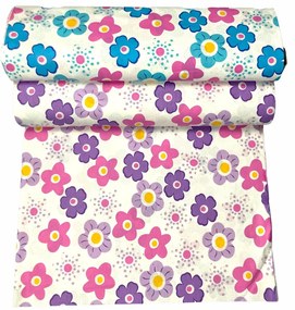 Bumbac satinat Ranforce Floricele
