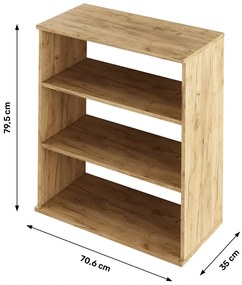 Bibliotecă RESITA TIP 4, stejar artisan