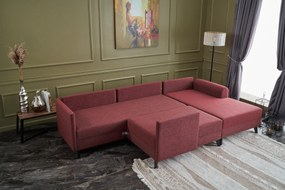 Canapea extensibilă de colț Belen - Claret Red