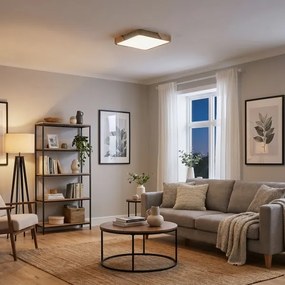 BRILAGI - corp de iluminat LED dimabil PILANA SQUARE LED/48W/230V stejar/bej 42x42 cm + telecomandă