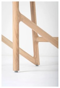 Scaun din lemn masiv de stejar Gazzda Fawn, alb