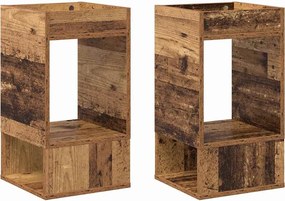 vidaXL Masă laterală 2 pcs Lemn vechi 30 x 30 x 56 cm Lemn compozit