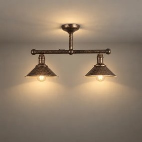 BRILAGI - Lustră pe tijă FORGE 2xE27/60W/230V cupru/patină