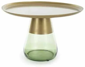 Măsuță de cafea Carini II B, auriu / verde