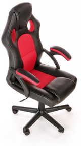 Scaun de birou Berkel negru/rosu H117 cm