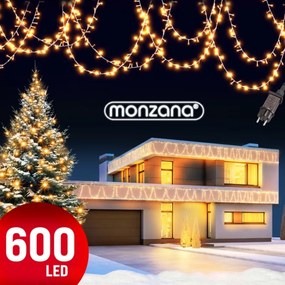 Șir luminos de Crăciun SIMPLE, 60m, alb cald Monzana