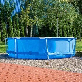 Set piscină cu cadru metalic 300 x 76 cm
