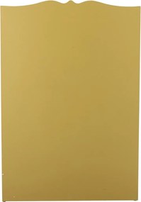 Bufet din lemn masiv galben muștar cu rafturi și uși, finisaj antichizat, 91,5×39×134 cm, „Libby"