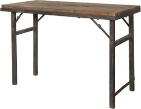 Consola natur din lemn reciclat cu picioare de metal 106x53x75 cm, „Grimaud"
