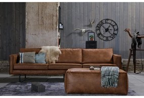 Taburet maro coniac cu tapițerie din imitație de piele Rodeo – WOOOD