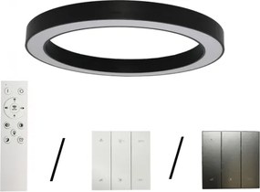 Plafonieră LED, 100 W, 230 V, 3000/4000/6500 K, Ø 100 cm, neagră