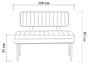 Bancă Vanessa (Pin atlantic lemn + Antracit). 1089667