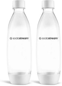 Sticlă Sodastream Fuse White 2x 1 l, lavabilă înmașina de spălat vase