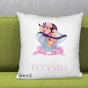 Perna Personalizata Zodie Fecioara, 40x40 cm, Alb Pufos, Husa Detasabila, Perna Inclusa, BEKZ®