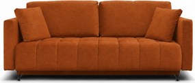 Canapea extensibila ALDO 3L, stofa catifelata caramiziu - Element 9, c