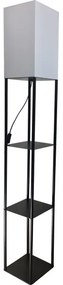 Brilagi - Lampă de podea cu polițe GRADUS 1xE27/40W/230V 150 cm negru/alb