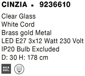 Lustra cu 3 pendule design modern CINZIA