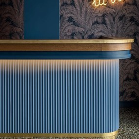 Panou riflaj decorativ 3D din polimer rigid, model Dune - 13x1.2x250 cm