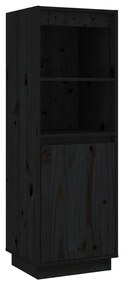 Dulap inalt, negru, 37x34x110 cm, lemn masiv de pin 1, Negru