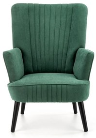 Fotoliu Delgado, verde/negru
