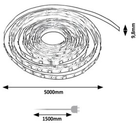 Rabalux 79021 - Bandă LED RGBW dimabilă STRIP LED/21W/230V 5 m IP67 + DO