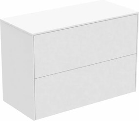 Dulap baza suspendat Ideal Standard Atelier Conca 2 sertare cu blat 80 cm alb mat