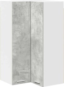 vidaXL Dulap suspendat Gri beton și Alb 57 x 57 x 100 cm Lemn compozit