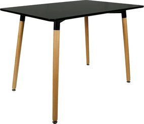 OFERTA Masă de sufragerie neagră BERGEN 140x80 cm II. calitate