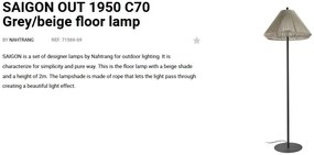 Lampa de podea iluminat exterior decorativ SAIGON 195/C70 gri/bej