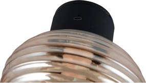 Aplică de perete chihlimbar LED din sticlă cu USB ø 15,5 cm Earl – Reality