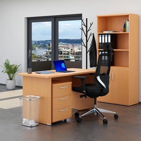 Set mobilier birou Visio 2, 140 cm, fag