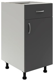 Corp Baza haaus, 1 Sertar, 1 Usa, Antracit/Alb, 40 x 50 x 80 cm