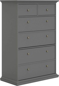 Comoda PARIS, gri, PAL laminat/metal, 96x49x140 cm
