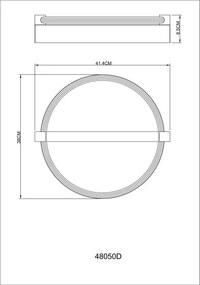 Plafoniera LED metal cu efect de lemn FLETCHER
