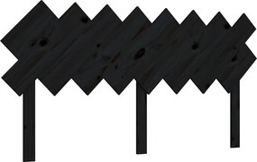 vidaXL Tăblie de pat, negru, 159,5x3x80,5 cm, lemn masiv de pin