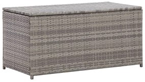 vidaXL Ladă de depozitare de grădină, gri, 100x50x50 cm, poliratan