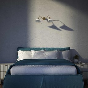 Aplica de perete din alama si sticla design vintage Sofia