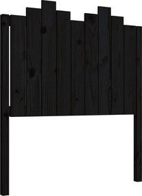 vidaXL Tăblie de pat, negru, 96x4x110 cm, lemn masiv de pin