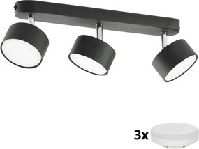 Spot LED CLARK 3xGX53/10W/230V negru