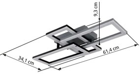 Plafoniera LED design slim SAPENA 24W