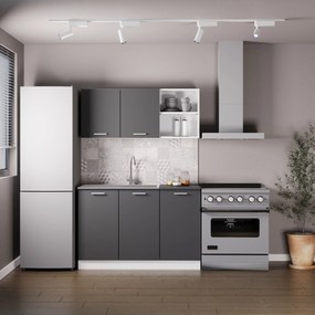 Set Bucatarie Ara, Antracit/Alb, L 120 cm
