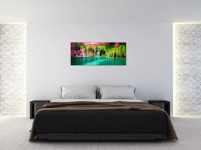 Tablou - Cascada, Lacurile Plitvice, Croația (120x50 cm)