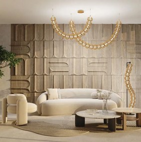 Lustra LED suspendata design decorativ Golden Cage