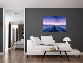Tablou - autostrada iarna (90x60 cm)